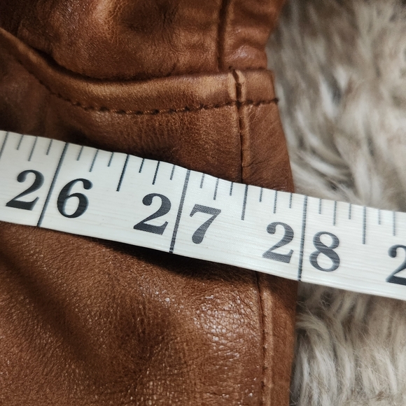 Free People We‎ The Free Skyline Leather Jacket In Caramel Brown - Picture 10 of 12